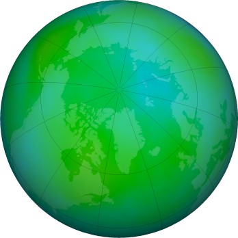 Arctic ozone map for 2023-08